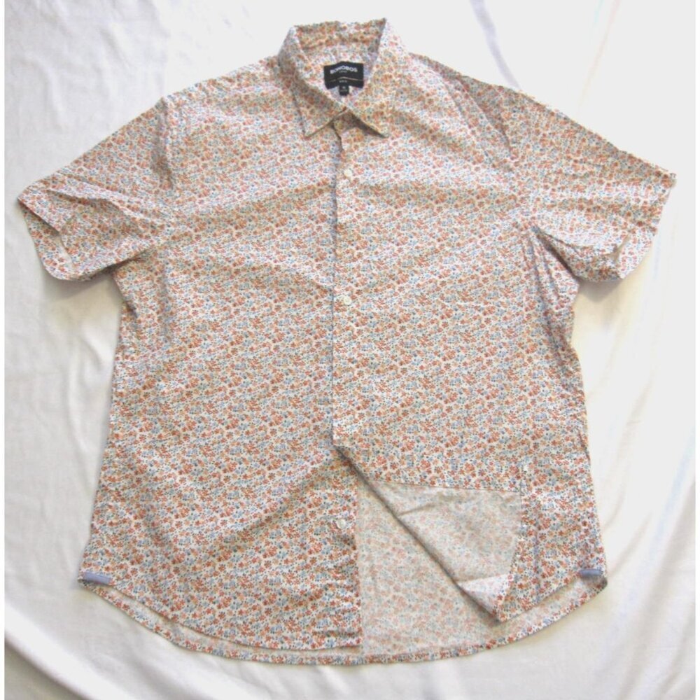 Bonobos Shirt Men Slim Fit Floral Short Sleeve Relaxed Casual Preppy Sz XL(MT08)